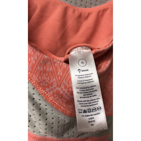 Girls IVIVVA workout tank top, size 6 crisscross Racerback, activewear support - Picture 3 of 3